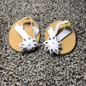 Build-A-Bear Workshop Tan and White Flower Sandals